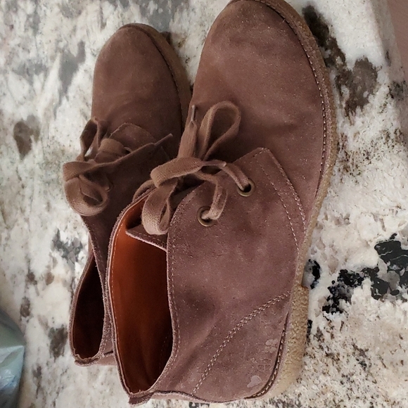 Lucky Brand ankle boots womens Emillia size 6.5 B booties ankle brown leather - Picture 1 of 11